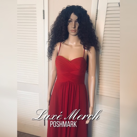 👗Pleated Bodice Dress by Azazie - Petite Size 6P - Picture 1 of 6